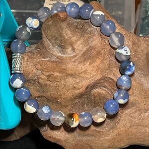 8mm baby blue fire agate